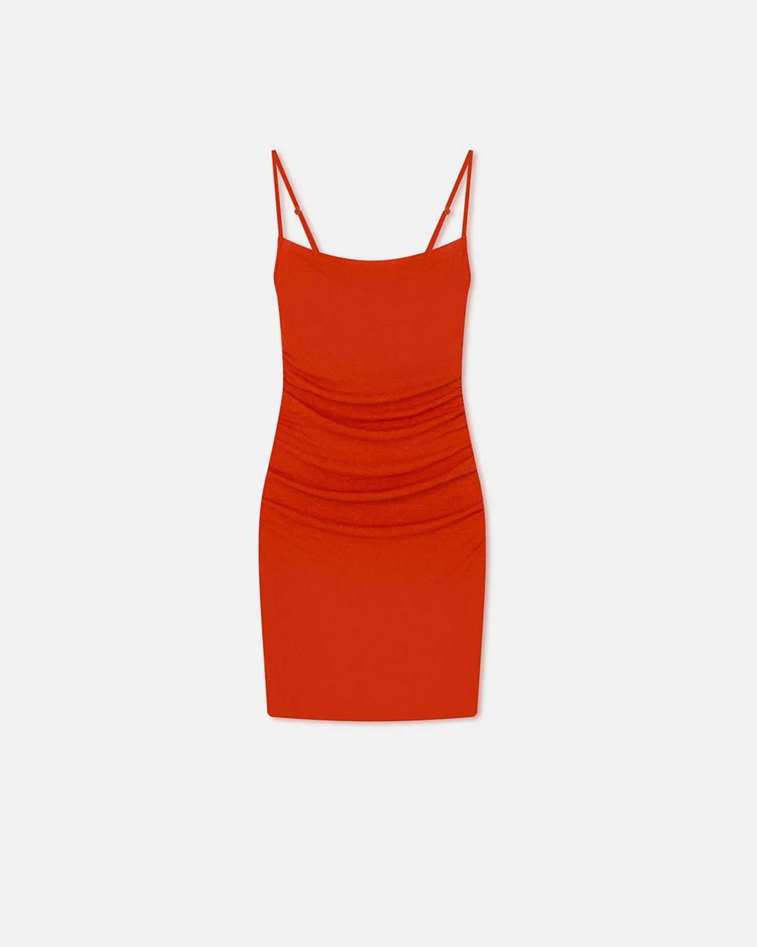 Adie - Mesh Jersey Dress - Red Orange
