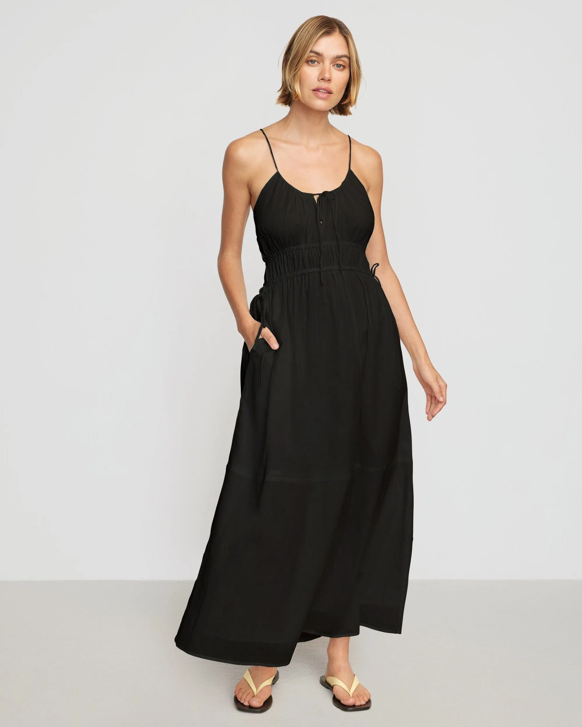 Alessandra Sculpted Cinched-Waist Dress
