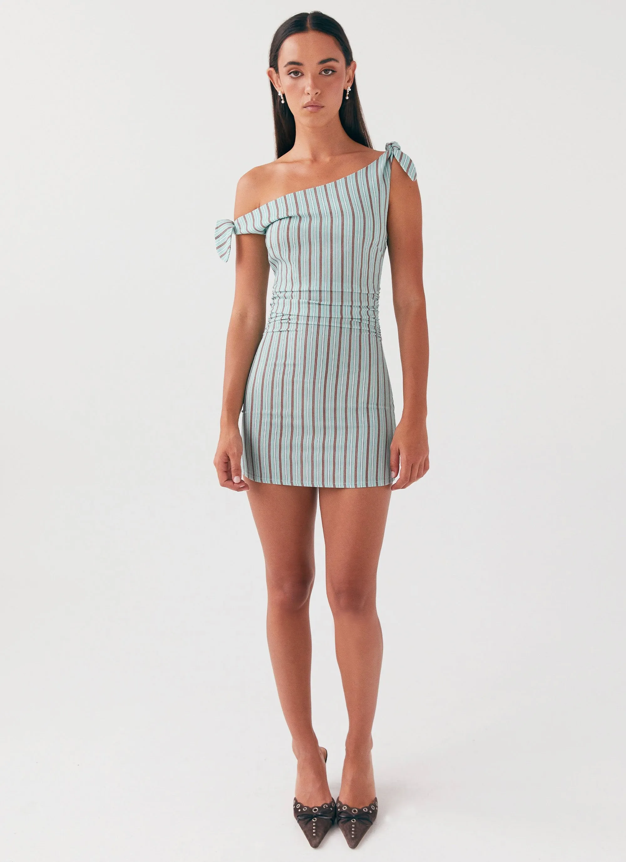 Amazonia Linen Mini Dress - Coastal Stripe