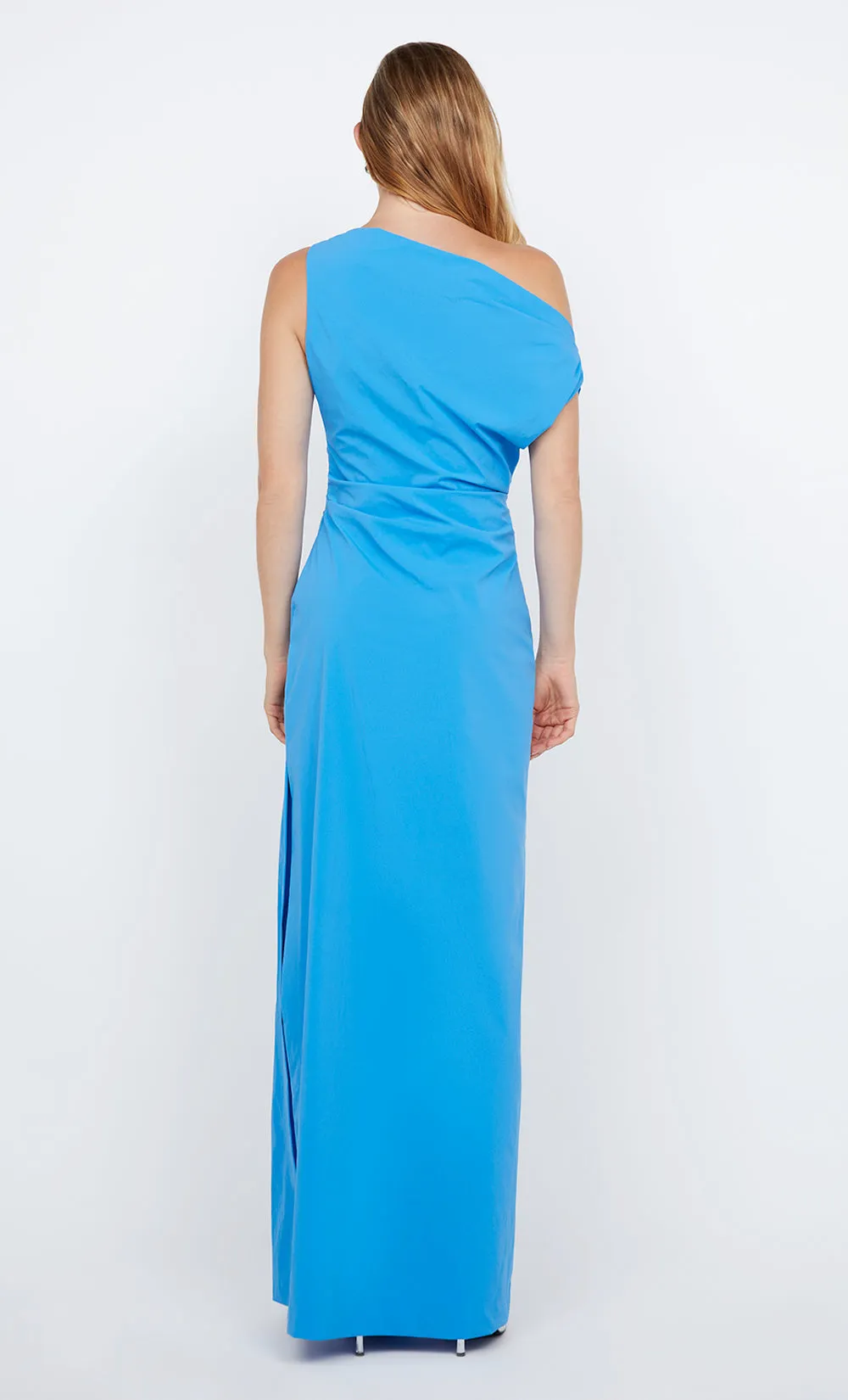ANGELINA ASYM MAXI DRESS - MID BLUE