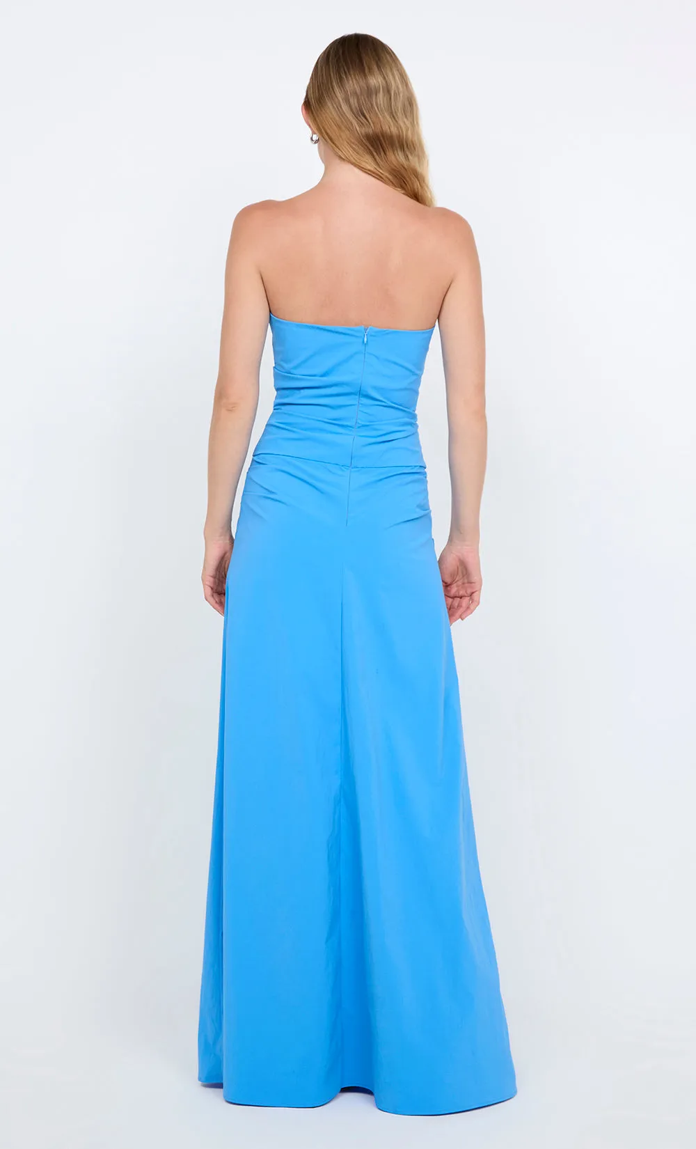 ANGELINA STRAPLESS MAXI DRESS - MID BLUE