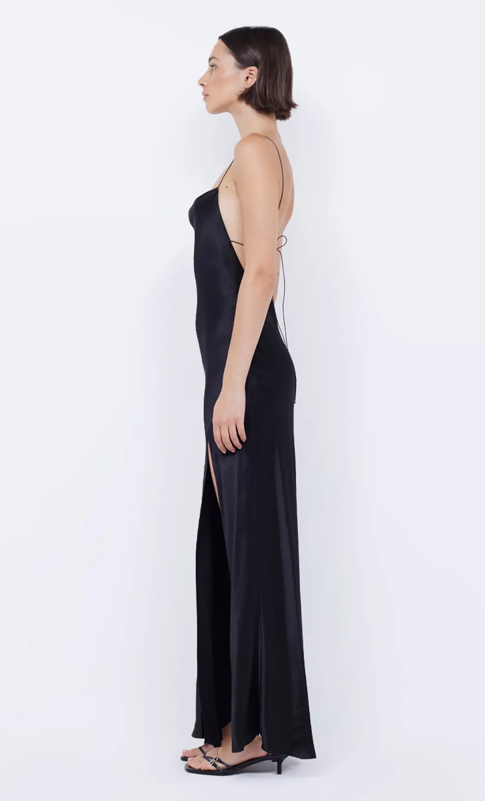 AYALA COWL NECK MAXI DRESS - BLACK