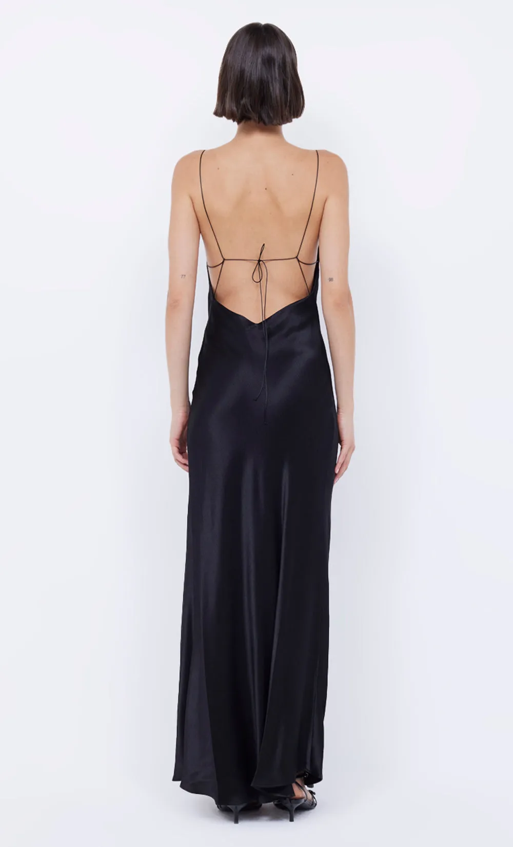 AYALA COWL NECK MAXI DRESS - BLACK