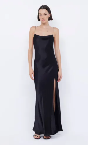 AYALA COWL NECK MAXI DRESS - BLACK