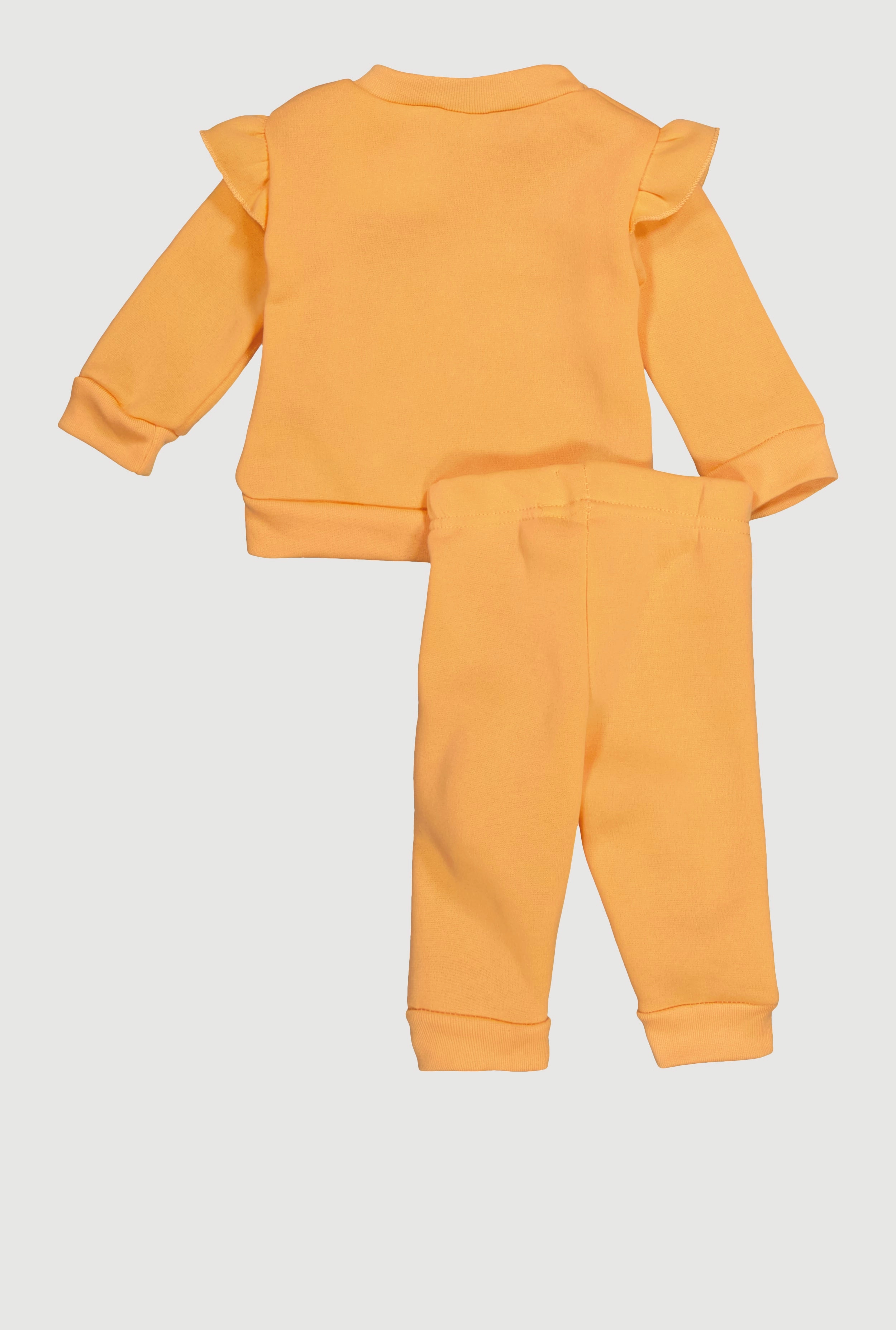Baby Girls 0-9M Team Cute Glitter Graphic Sweatshirt and Joggers