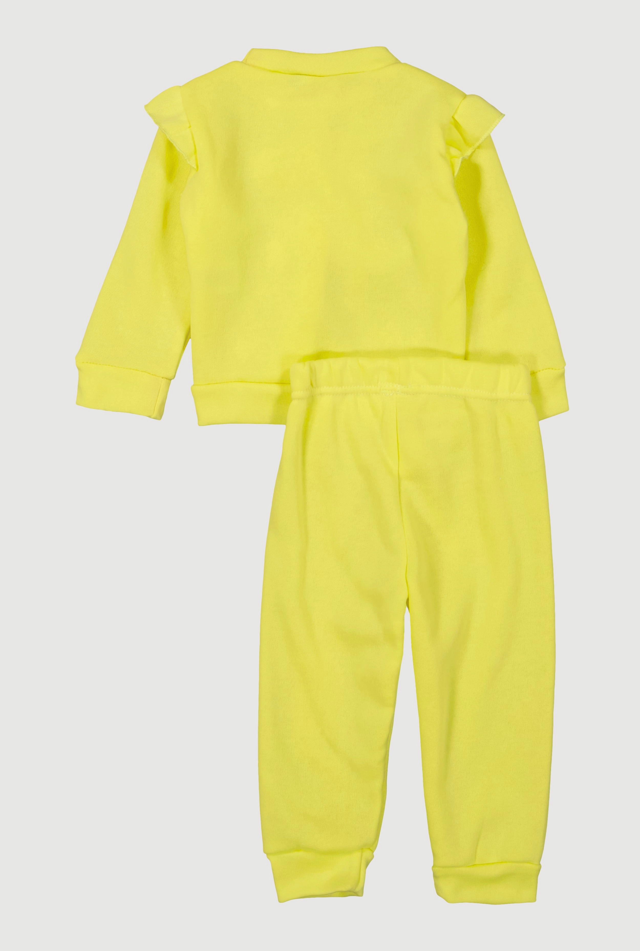 Baby Girls 12-24M Team Cute Glitter Graphic Sweatshirt and Joggers