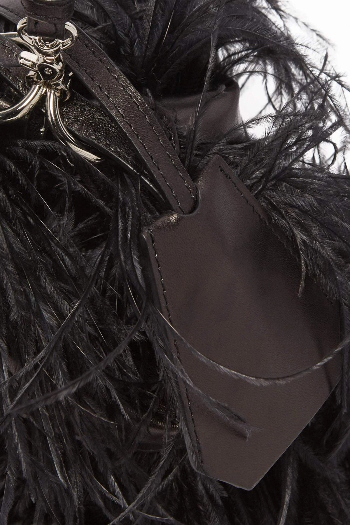 BLACK FEATHER BAG