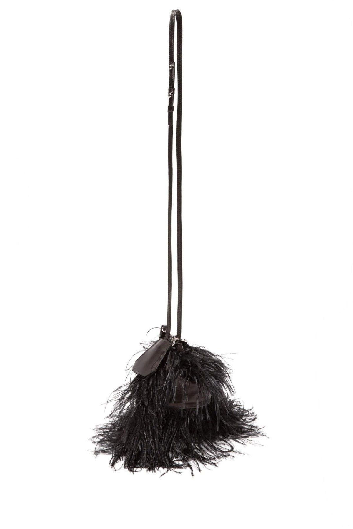 BLACK FEATHER BAG