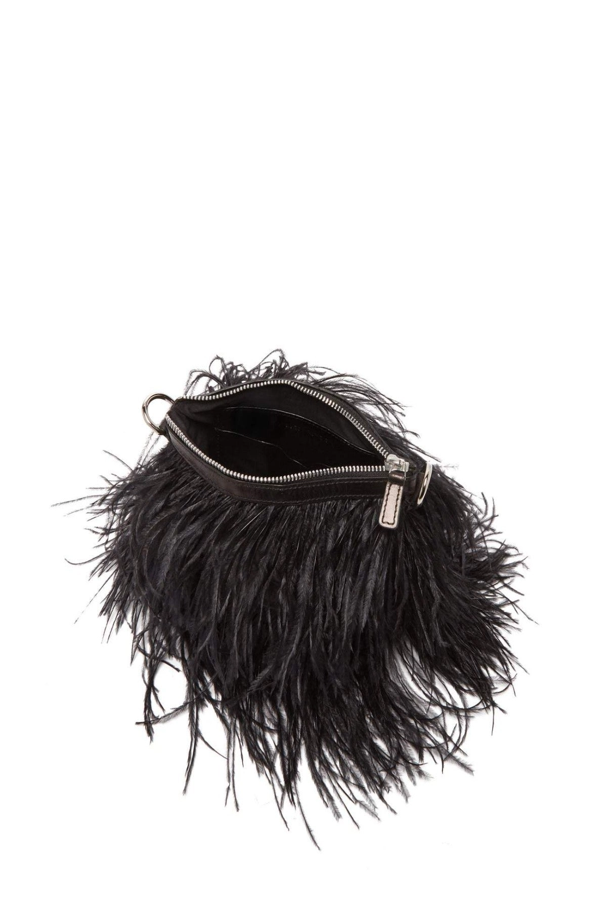 BLACK FEATHER BAG