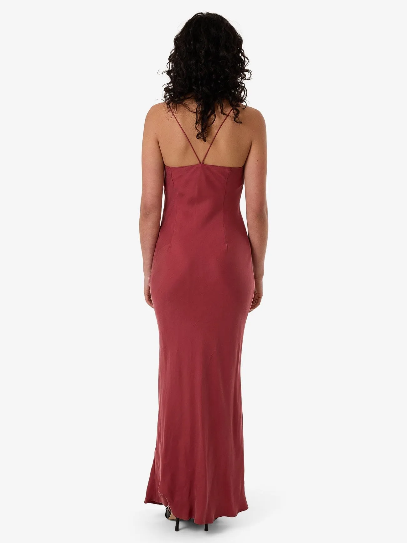 Blair Bias Slip Dress - Cabernet