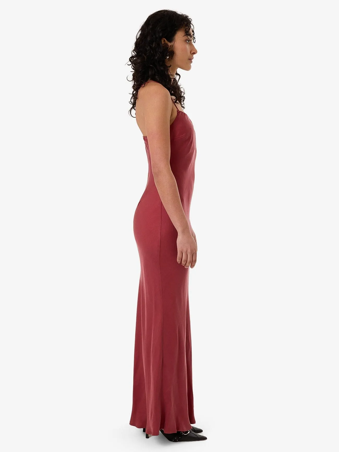 Blair Bias Slip Dress - Cabernet