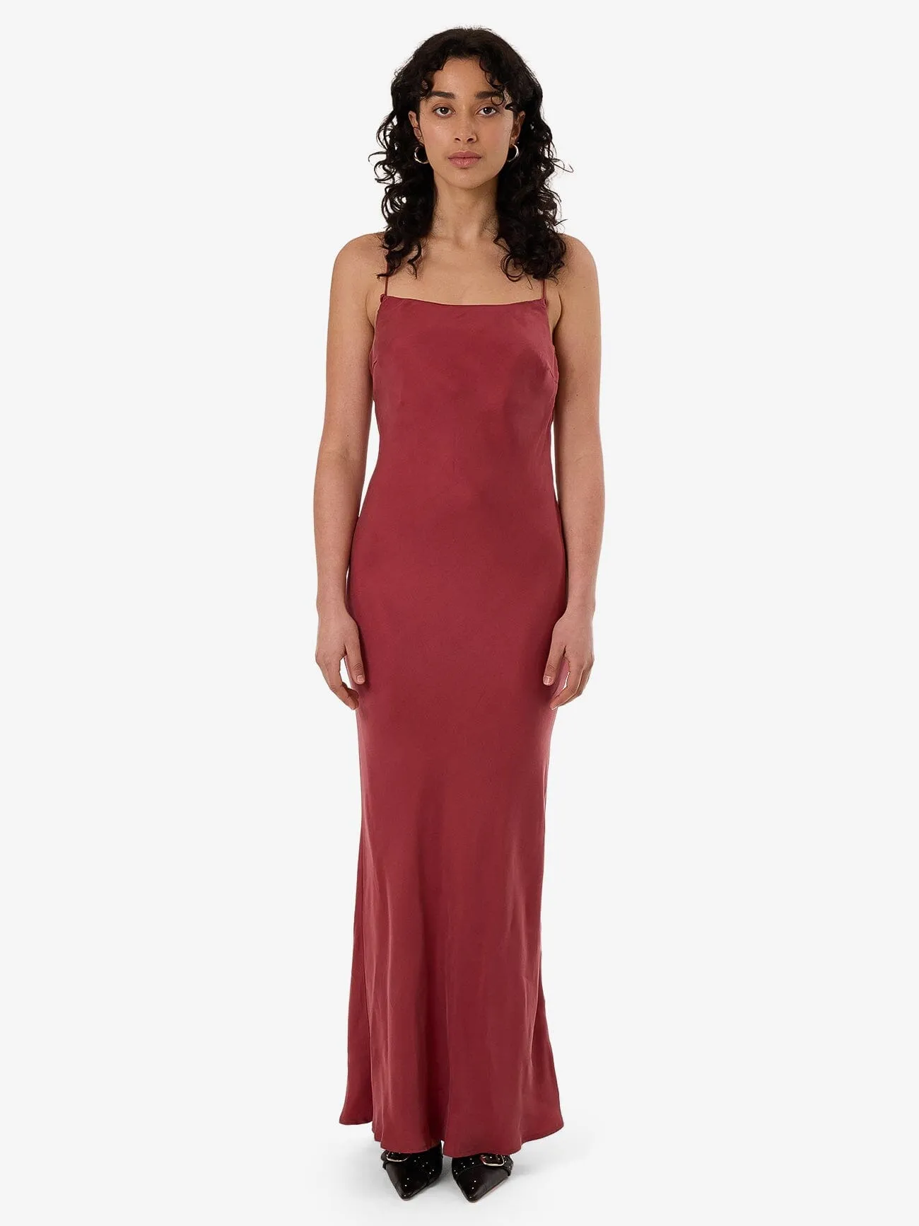 Blair Bias Slip Dress - Cabernet