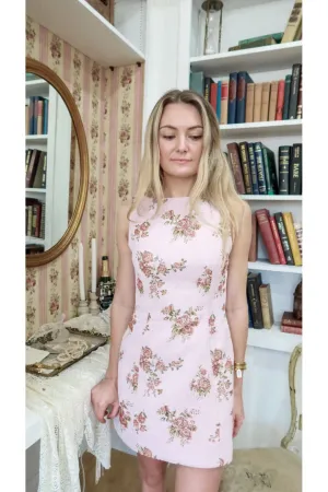 Blush Bloom Jacquard Mini Dress