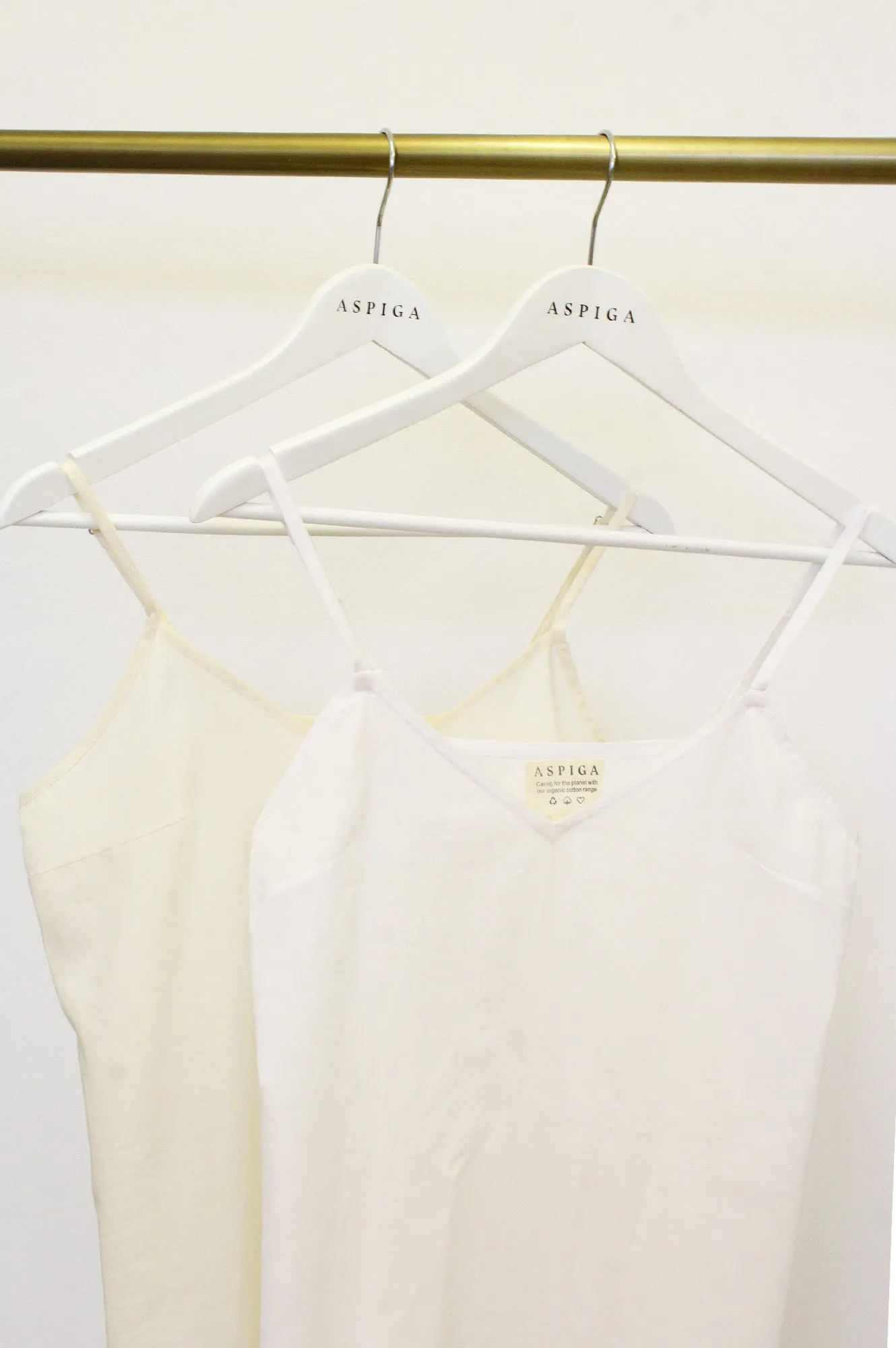 Cami V Midi Slip Dress | White