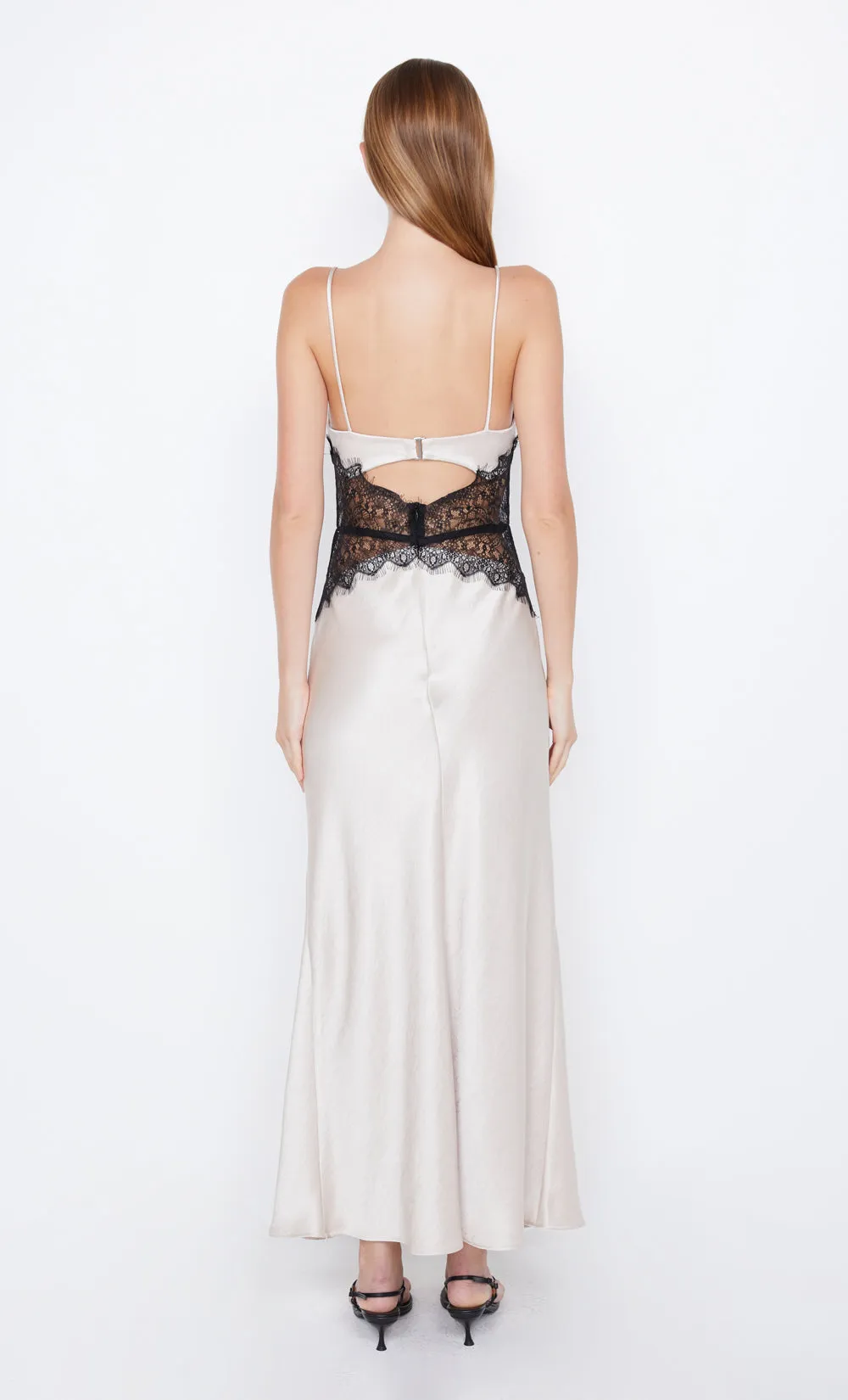 CAMILLE MAXI DRESS - SAND/BLACK