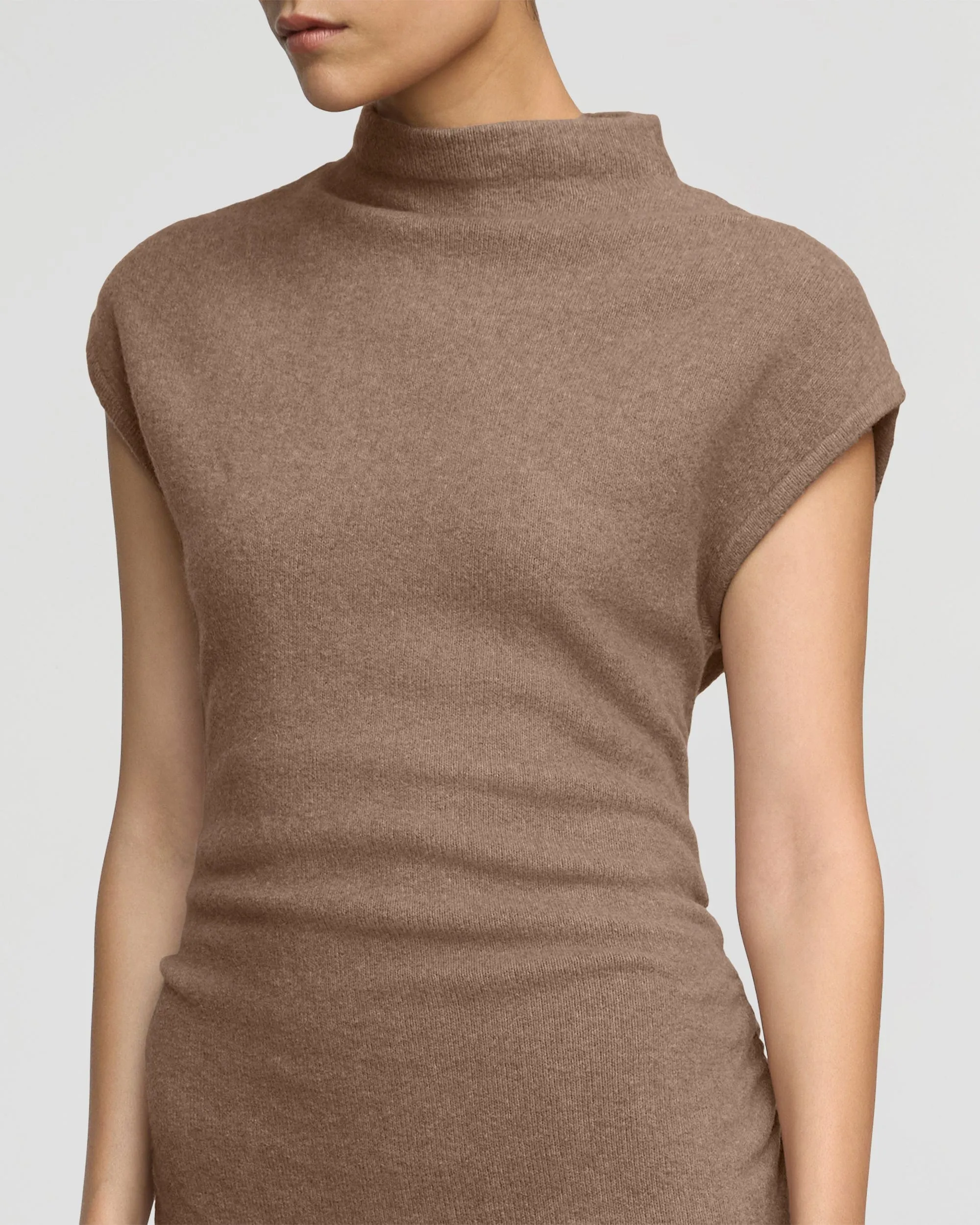 Caspia Mock-Neck Sweater Dress
