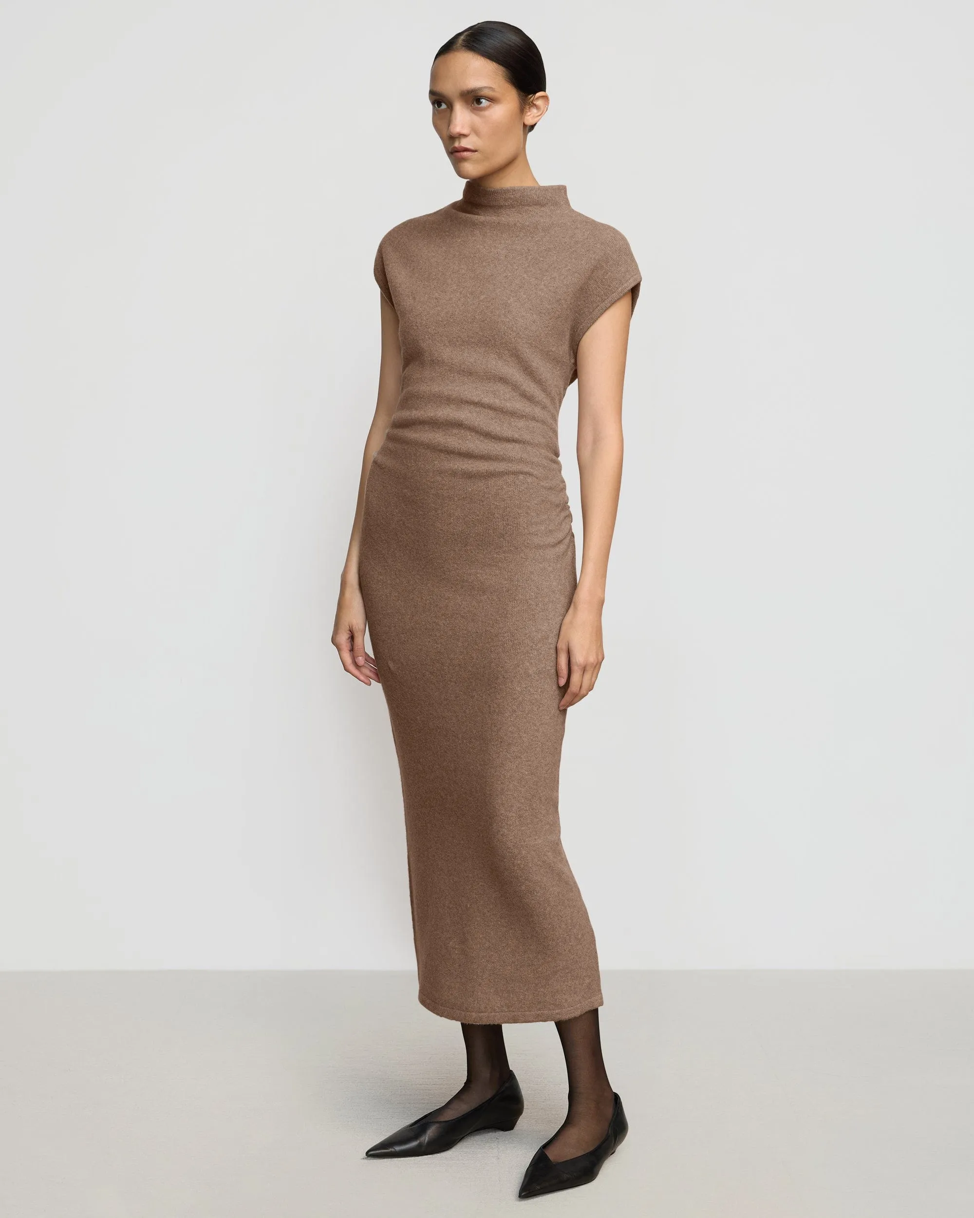 Caspia Mock-Neck Sweater Dress