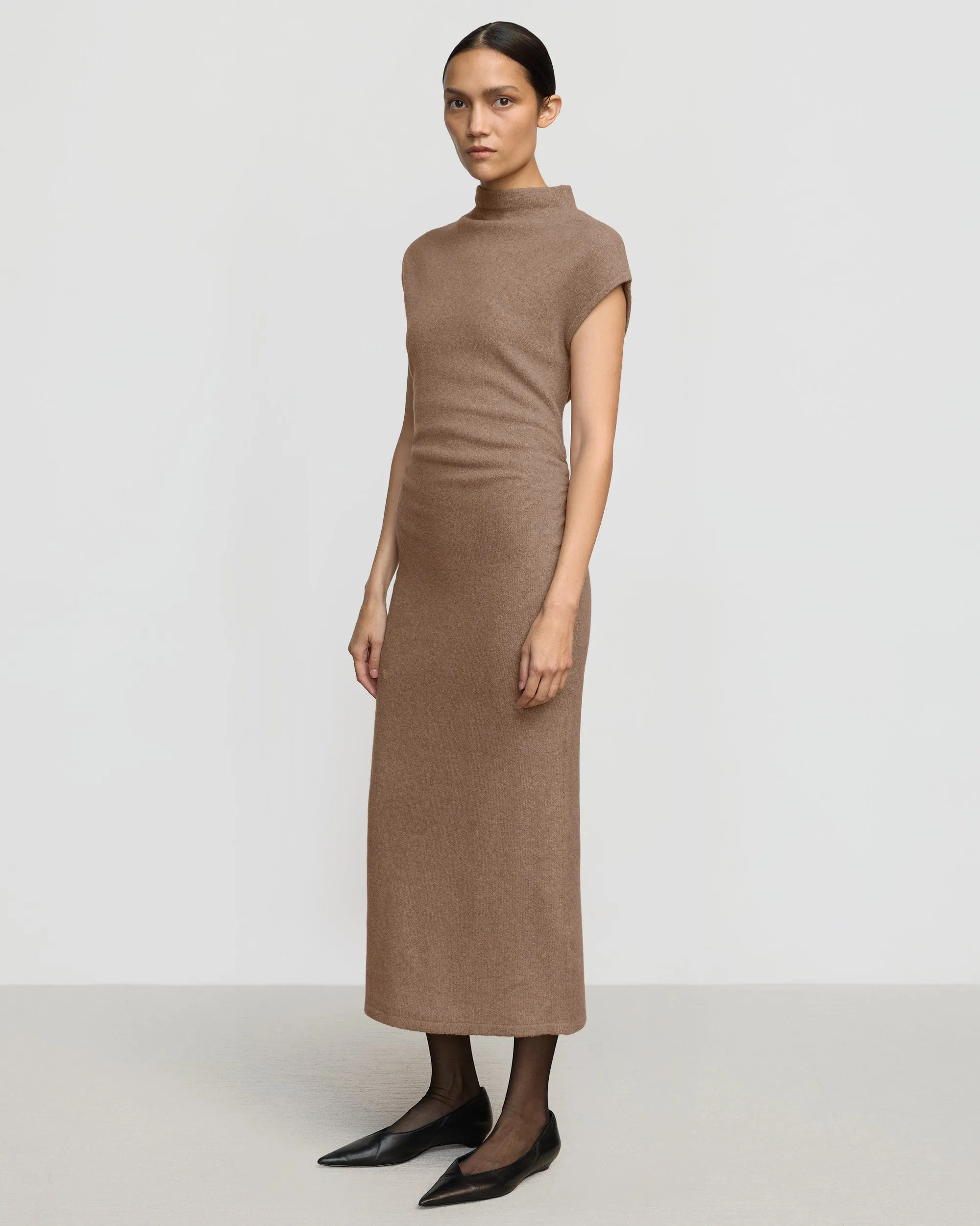 Caspia Mock-Neck Sweater Dress