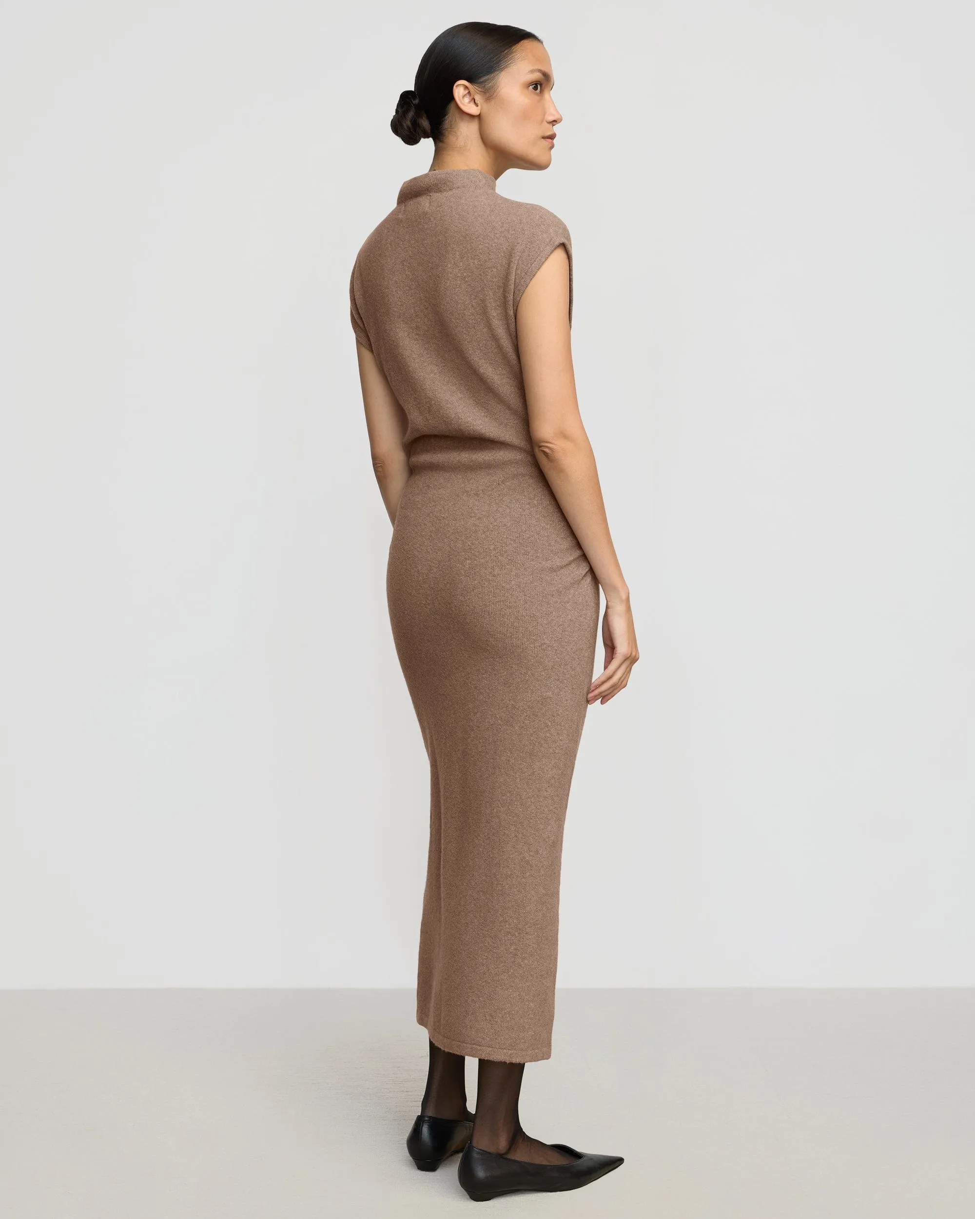Caspia Mock-Neck Sweater Dress