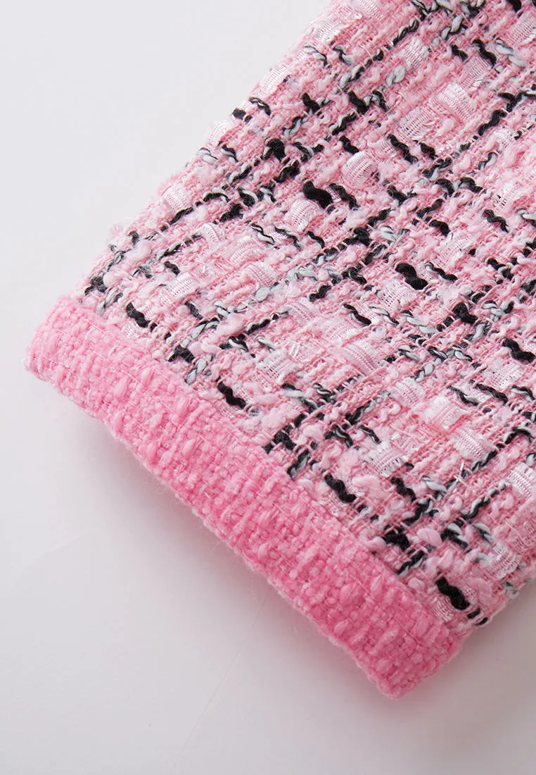 Check Tweed A-line Dress