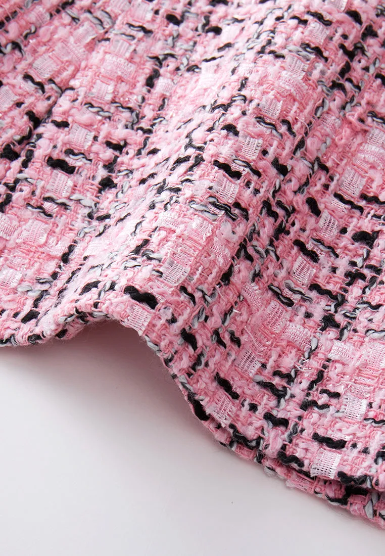 Check Tweed A-line Dress
