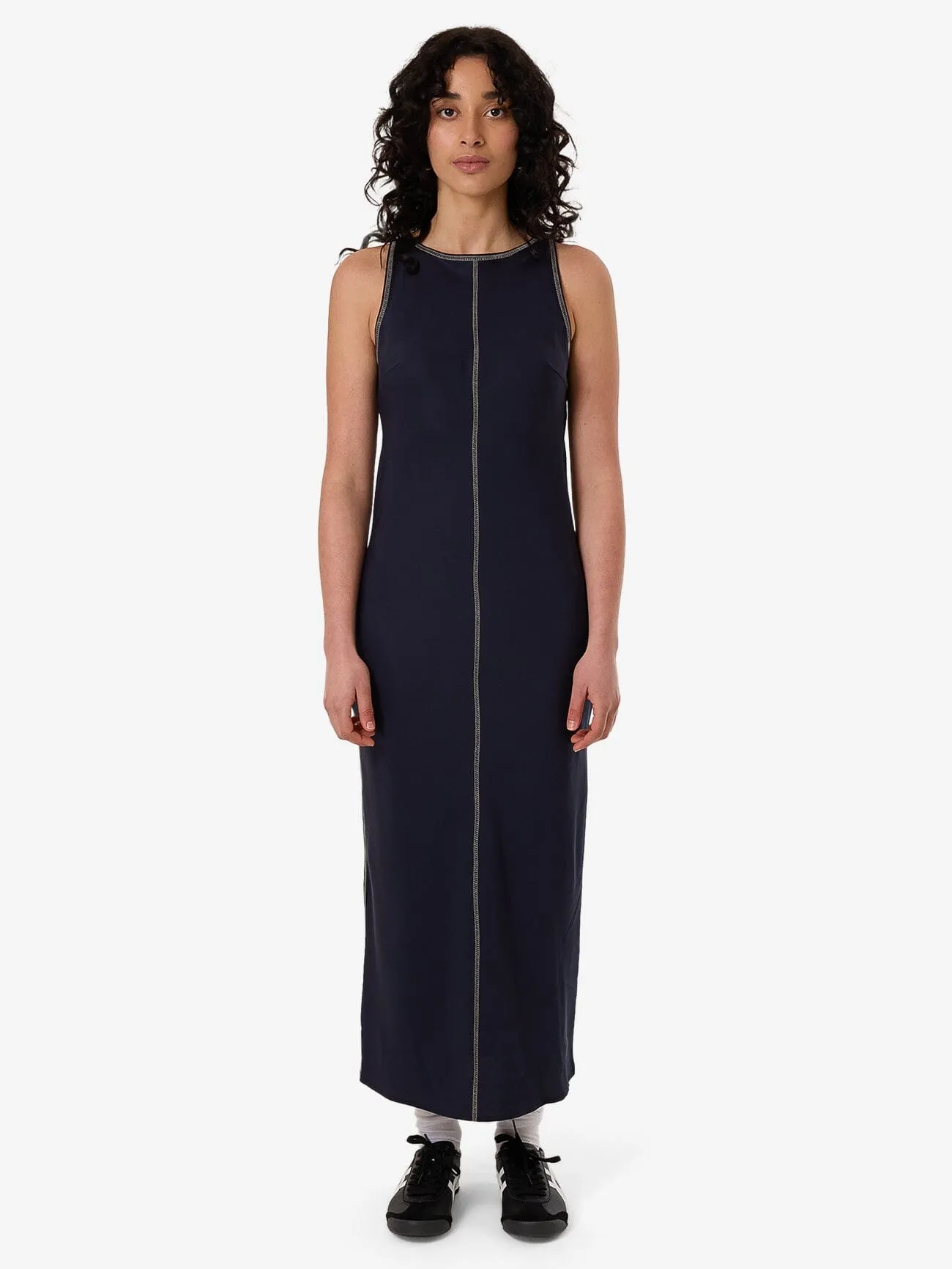 Contour Slip Midi Dress - Peacoat