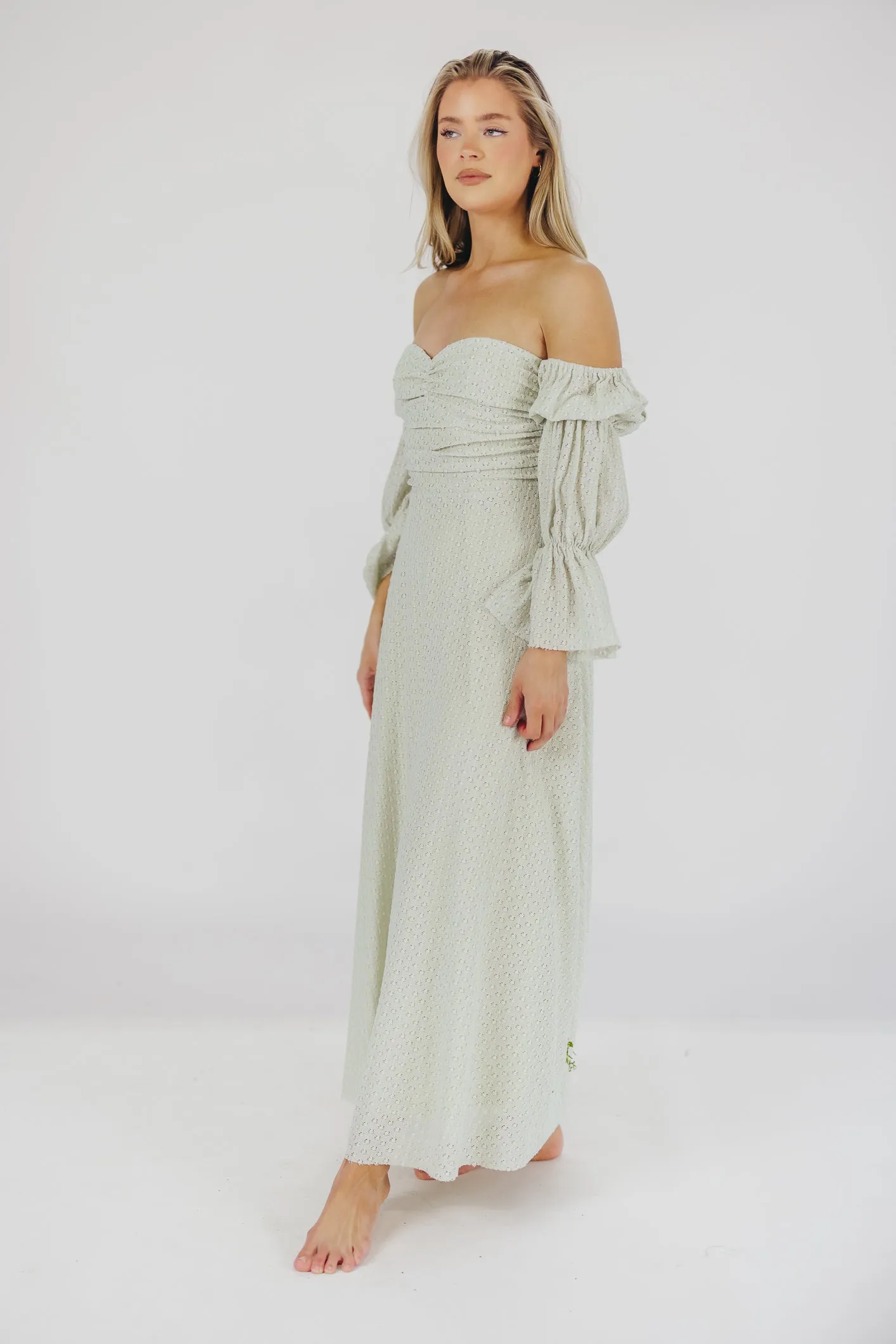Corrine Tiered Sleeve Maxi Dress with Pockets in Mint - Bump Friendly & Inclusive Sizing (S-3XL) - PRE-ORDER