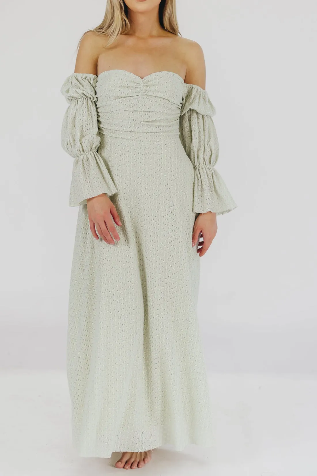 Corrine Tiered Sleeve Maxi Dress with Pockets in Mint - Bump Friendly & Inclusive Sizing (S-3XL) - PRE-ORDER