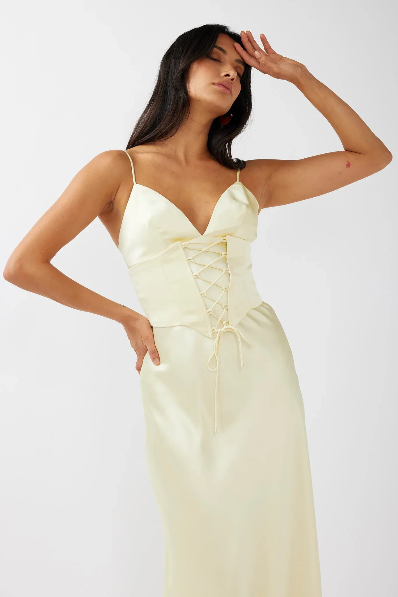 Downtown Cami Strap Corset Waist Dress Butter