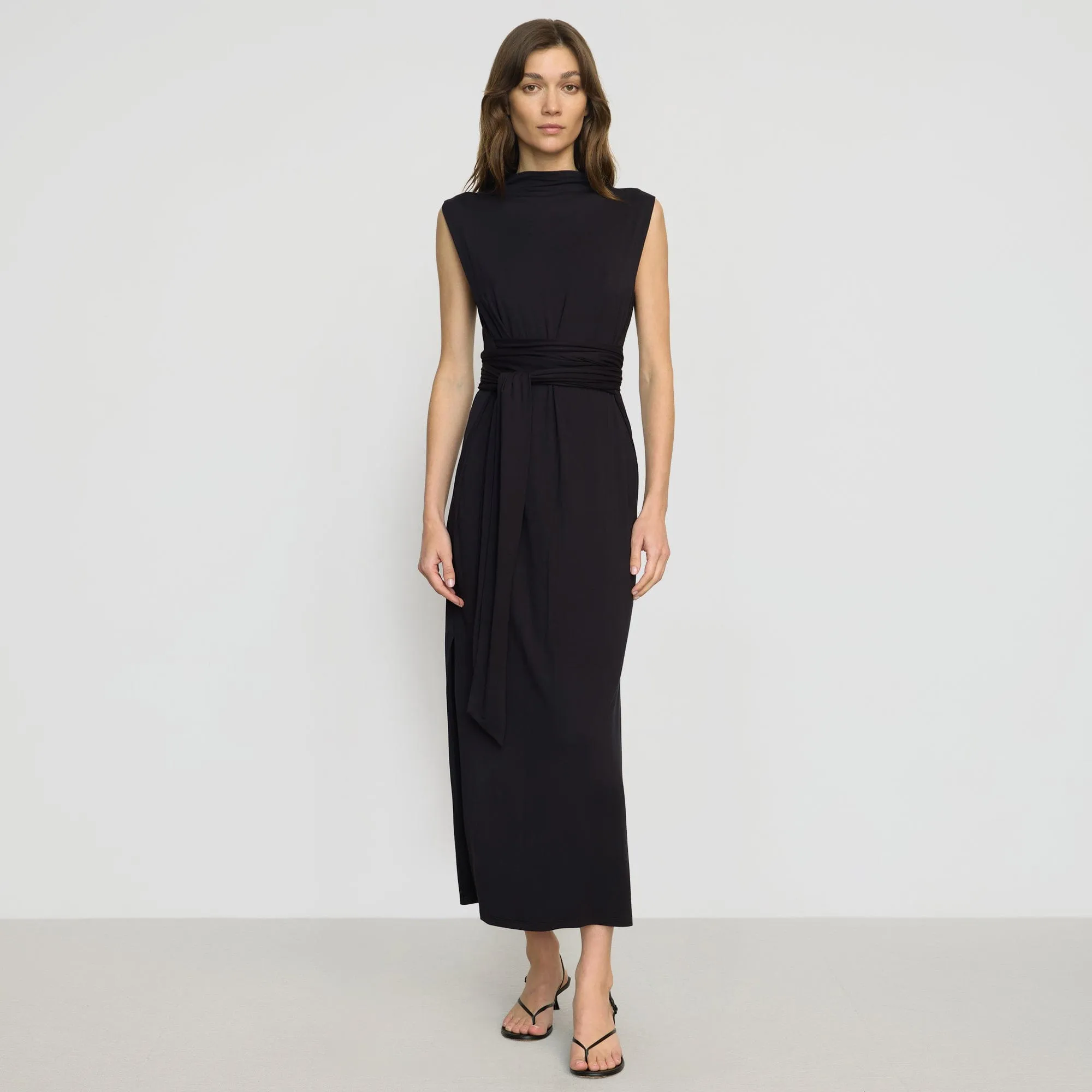 Eden Sleeveless Tie-Front Dress