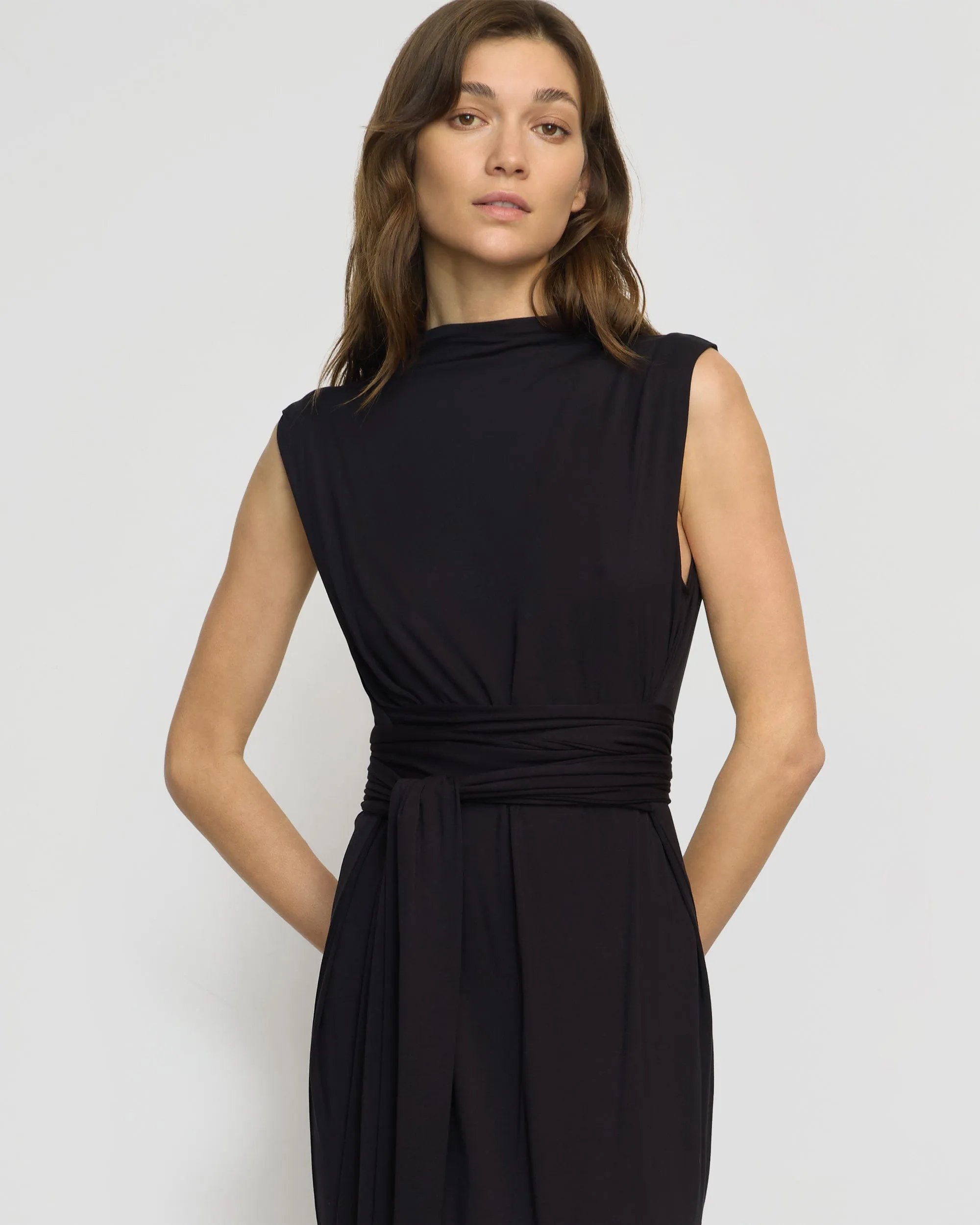 Eden Sleeveless Tie-Front Dress