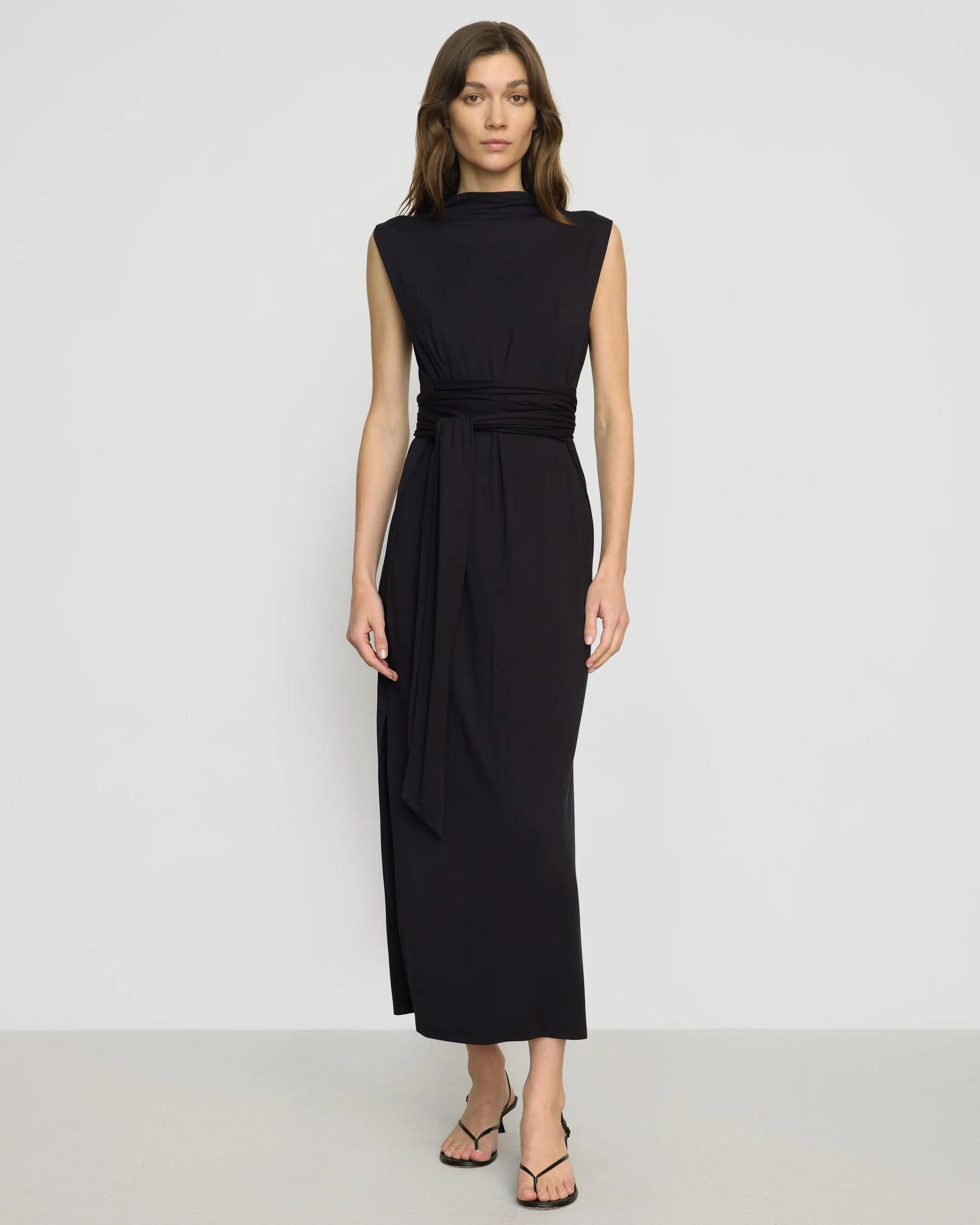 Eden Sleeveless Tie-Front Dress