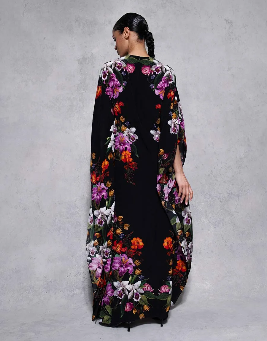 Eloise Crepe Maxi Dress - Painterly Flower - SALE