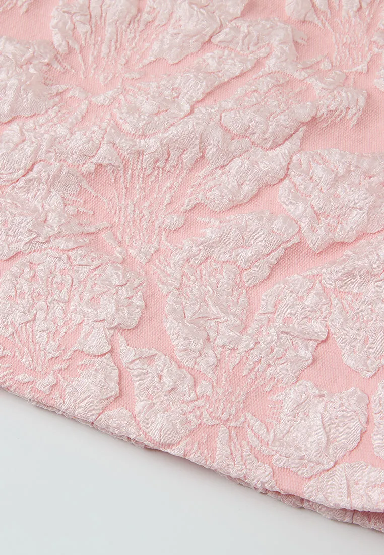 Embossed-effect Jacquard Dress