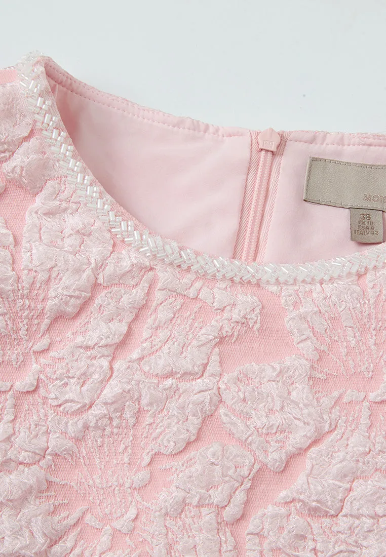 Embossed-effect Jacquard Dress