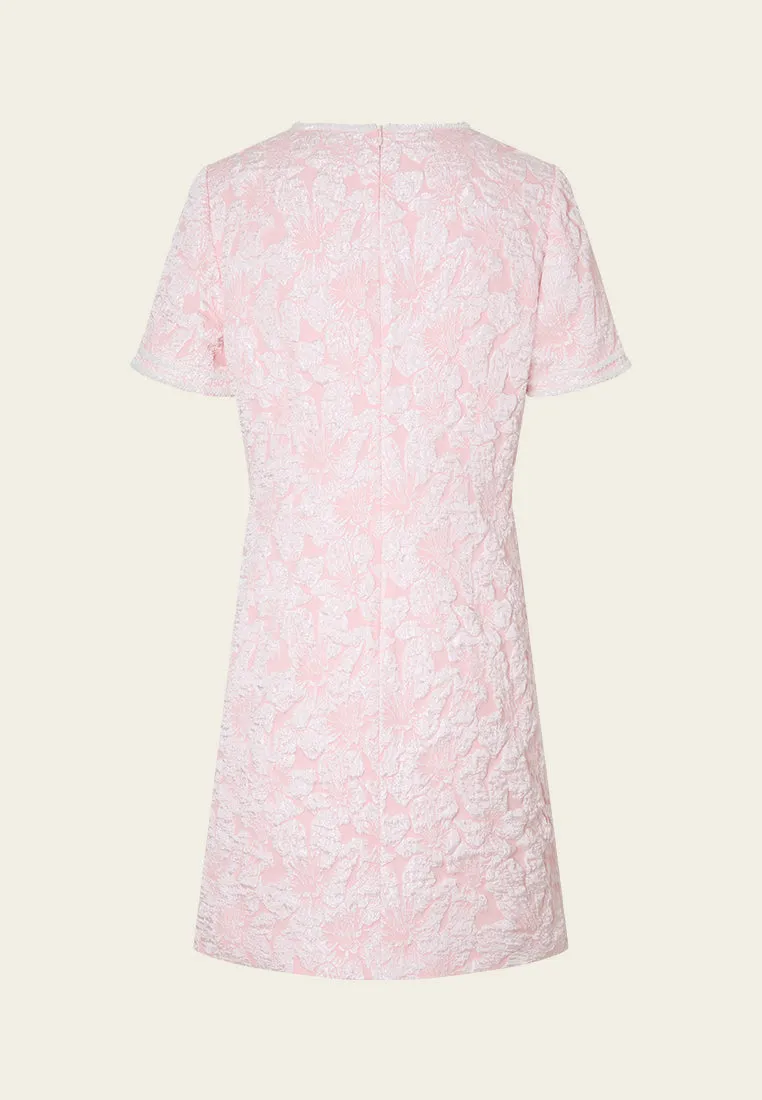 Embossed-effect Jacquard Dress
