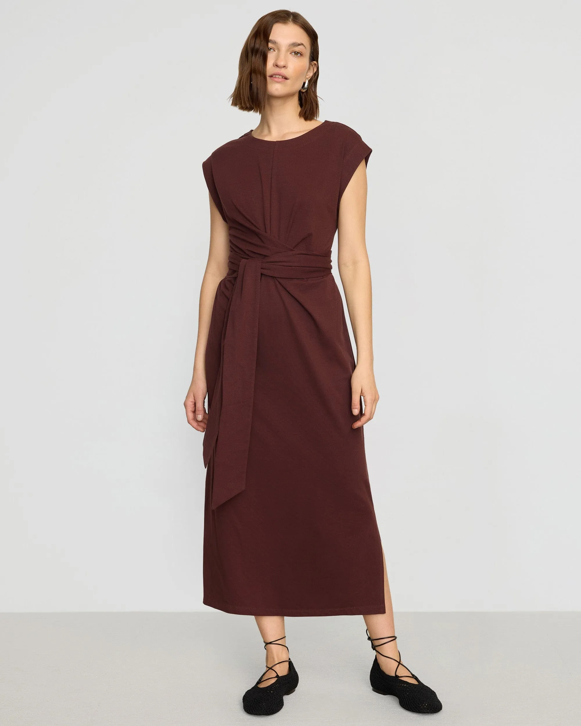 Fei Tie-Front Organic Cotton Dress