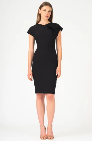 Fitted Dress with Ruffle