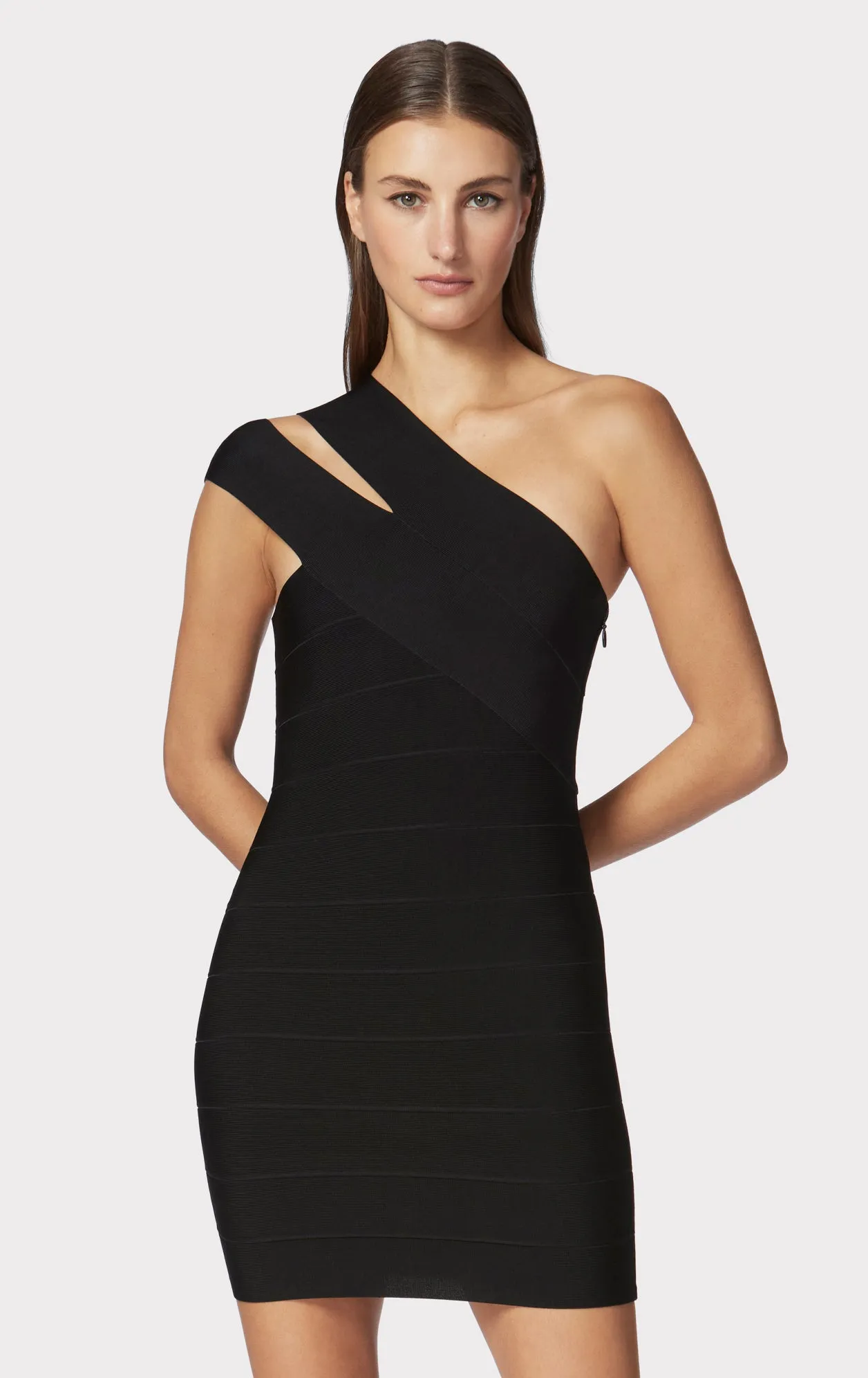 ICON ONE SHOULDER MINI DRESS