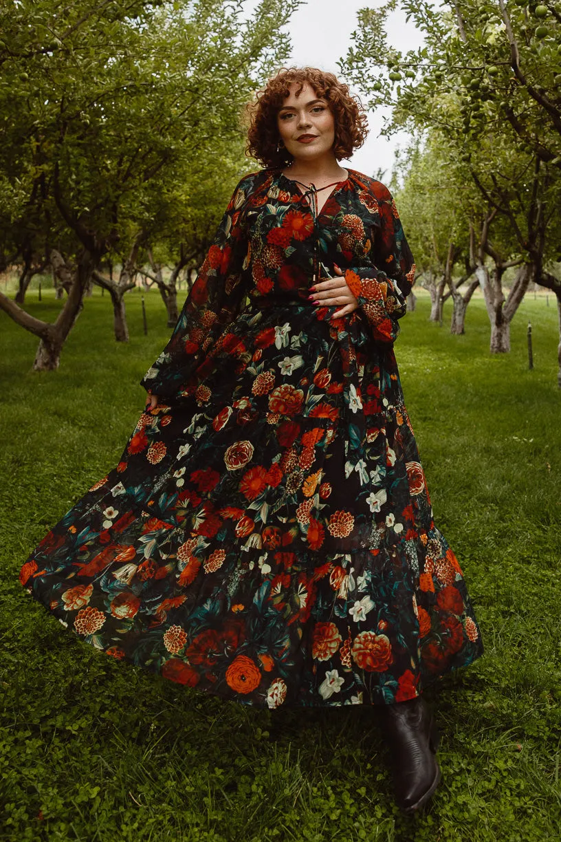 Imogen Dress in Moody Floral