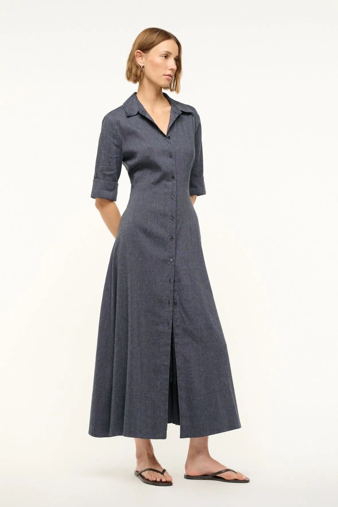 JOAN LINEN DRESS | CHAMBRAY