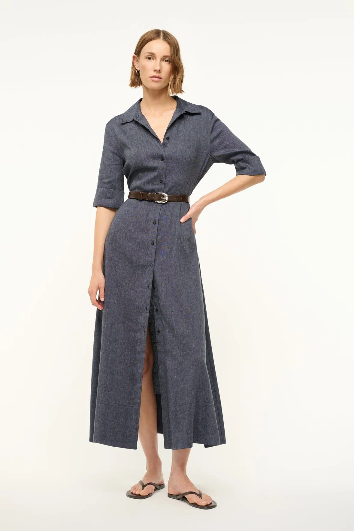JOAN LINEN DRESS | CHAMBRAY