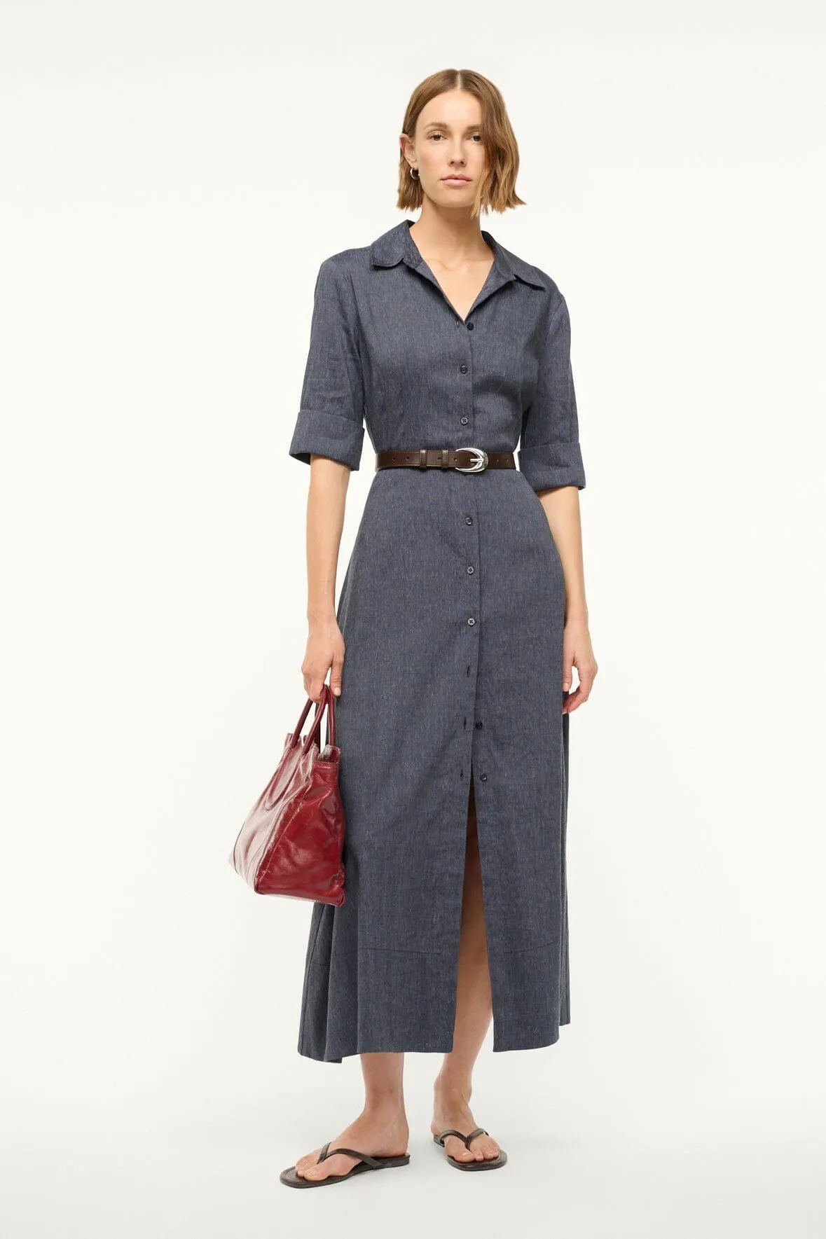 JOAN LINEN DRESS | CHAMBRAY