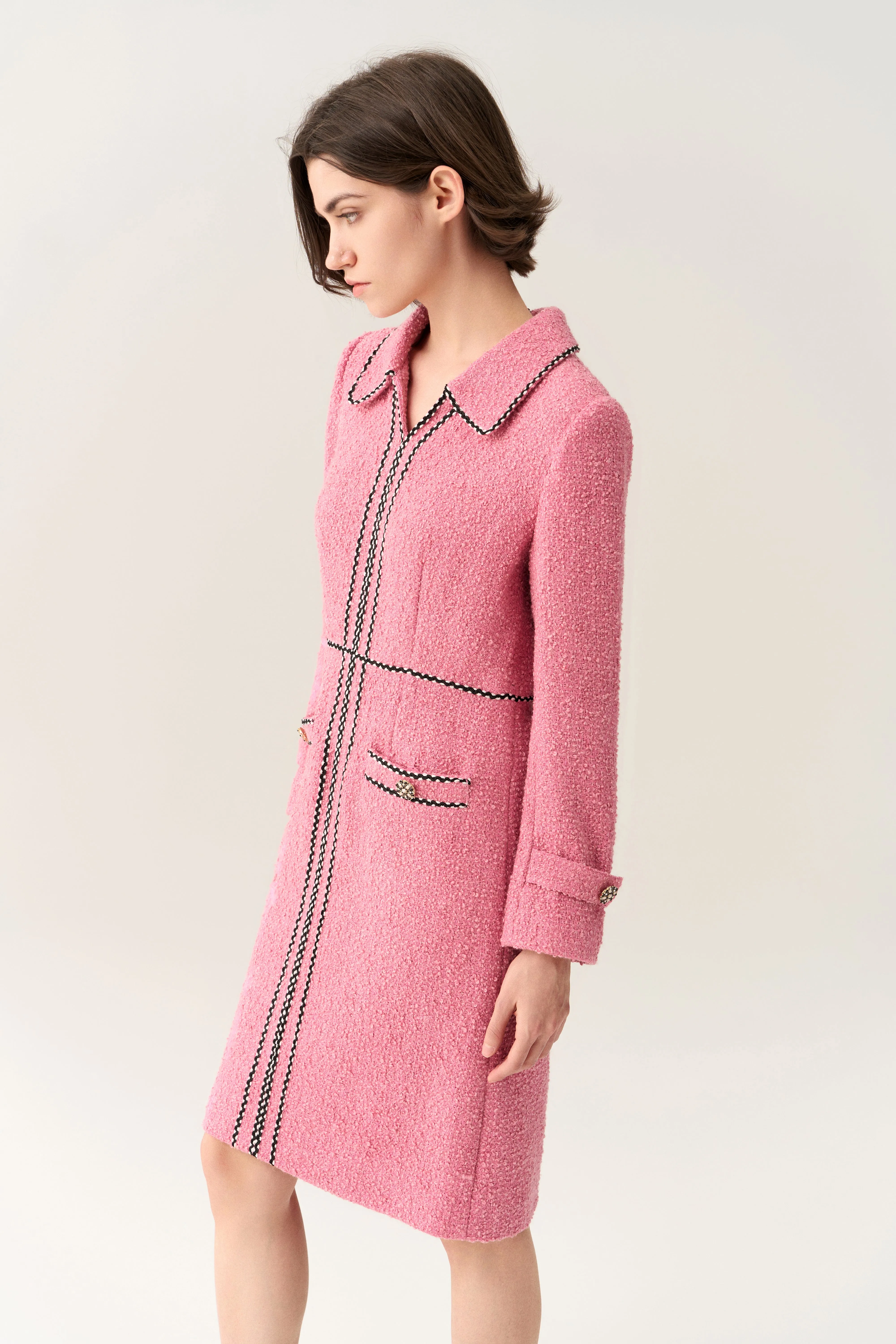 Lapel Midi Dress
