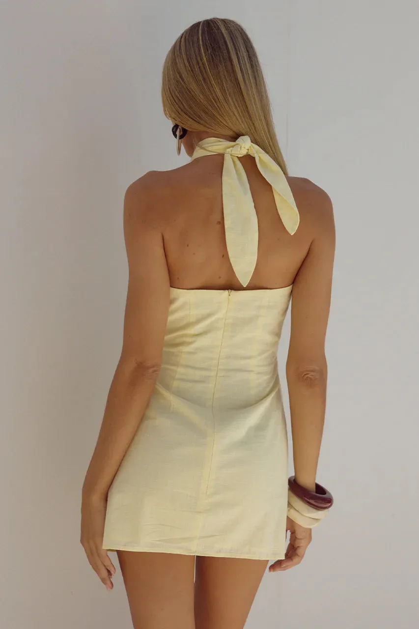LEMON POPPY MINI DRESS