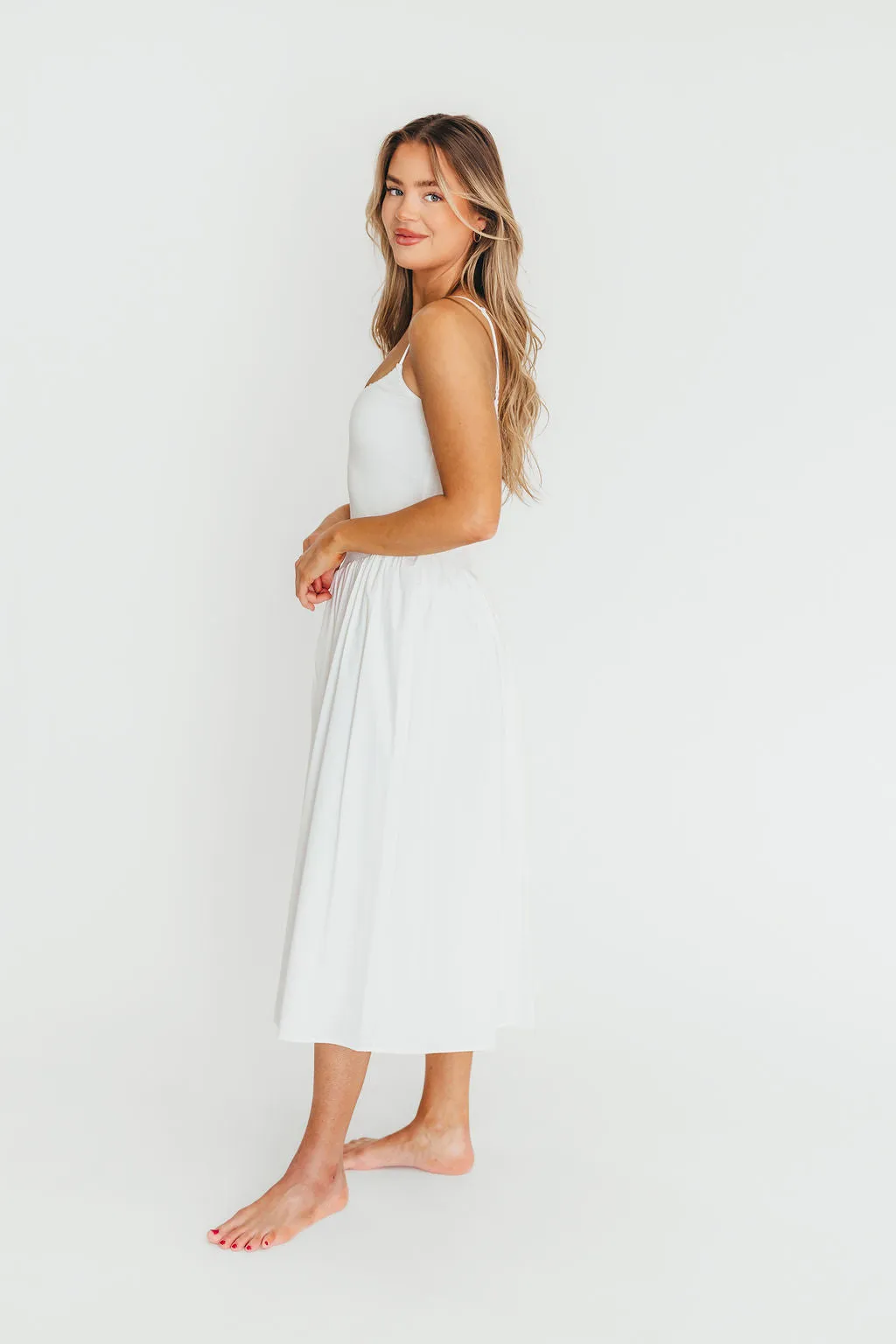 Lucy Midi Dress in White