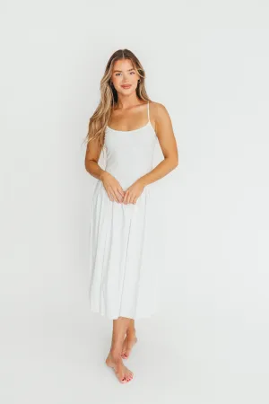 Lucy Midi Dress in White