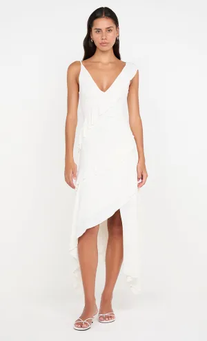 MARNIE ASYM DRESS - WHITE