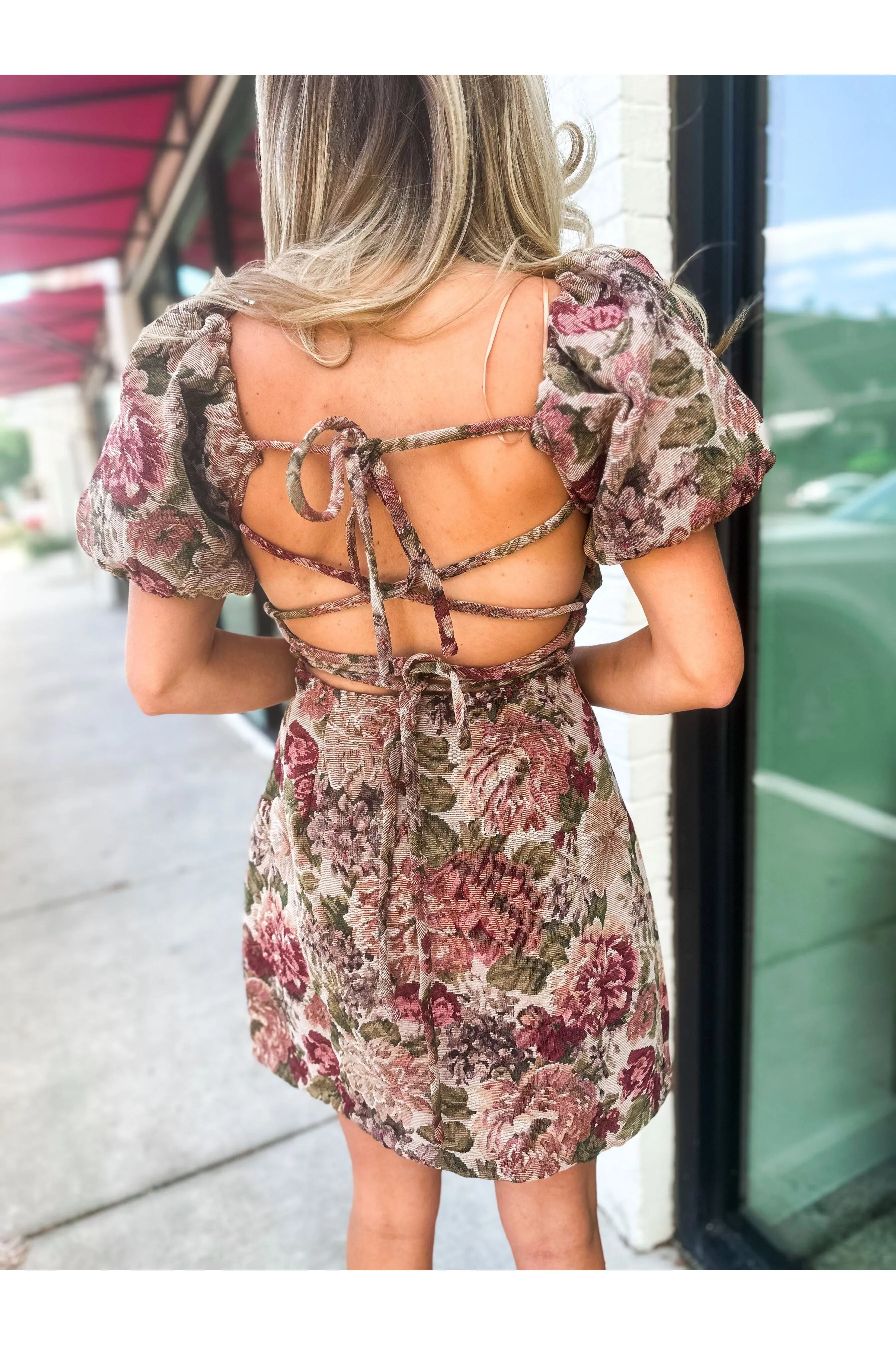 Mia Tie Back Mini Dress