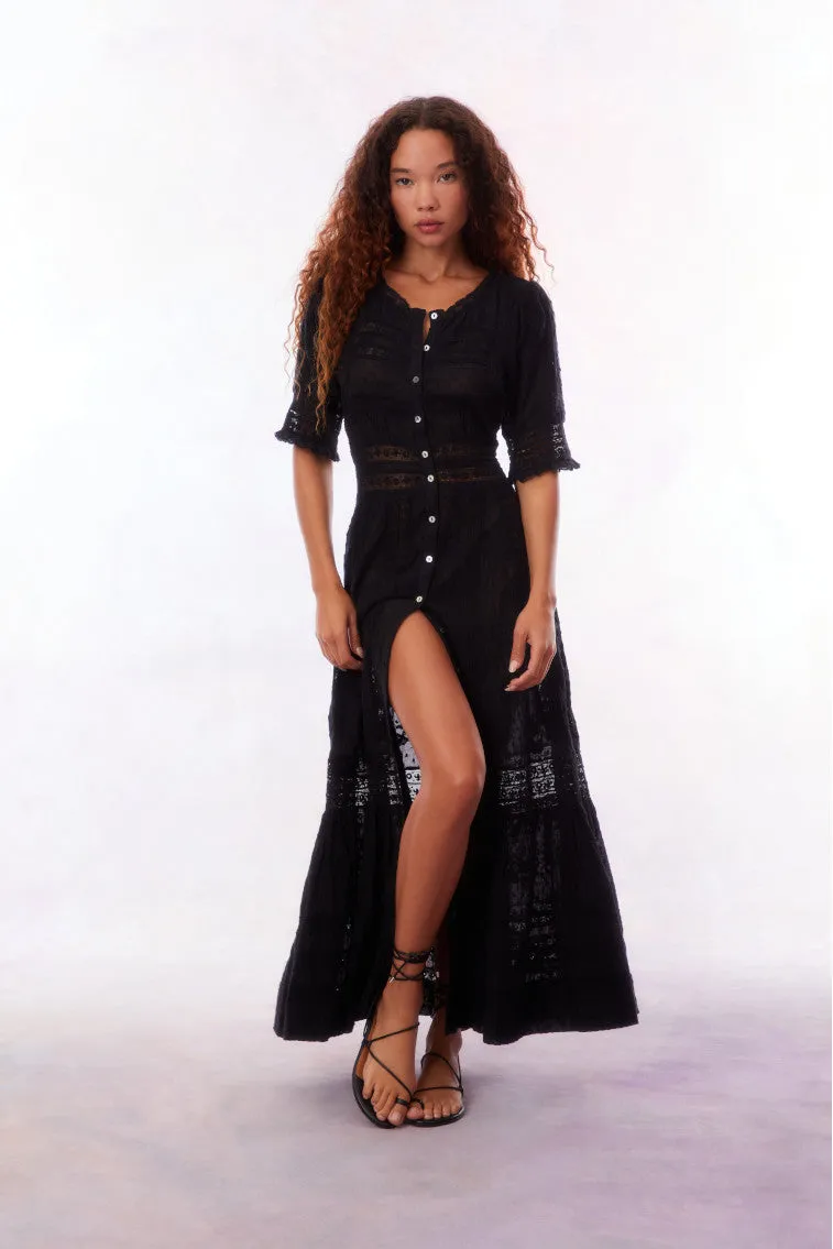 Minka Maxi Dress-BLACK